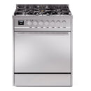 ILVE Professional Plus II 30-Inch 4.0 Cu. Ft. Dual Fuel Range with 5 Burners and Solid Door in Stainless Steel (UP30QMPSS)