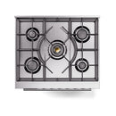 ILVE Professional Plus II 30-Inch 4.0 Cu. Ft. Dual Fuel Range with 5 Burners and Solid Door in Stainless Steel (UP30QMPSS)