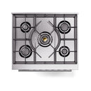 ILVE Professional Plus II 30-Inch 4.0 Cu. Ft. Propane Gas Dual Fuel Range with 5 Burners and Solid Door in White (UP30QMPWHLP)