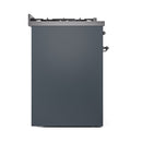ILVE Nostalgie II 30 inch Propane Gas Range with 5 Sealed Burners with Triple Glass Door in Blue Grey with Chrome Trim