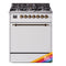 ILVE Nostalgie II 30 inch Propane Gas Range with 5 Sealed Burners with Triple Glass Door in RAL with Burnished Trim