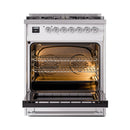 ILVE Nostalgie II 30 inch Propane Gas Range with 5 Sealed Burners with Triple Glass Door in RAL with Chrome Trim