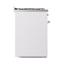 ILVE Nostalgie II 30-Inch Dual Fuel Range with Solid Door in White with Copper Trim (UP30QNMPWHP)
