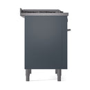 ILVE Professional Plus II 36-Inch 3.5 Cu. Ft. Propane Gas Dual Fuel Range with 6 Burners and Solid Door in Blue Grey (UP36FQMPBGLP)