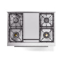 ILVE Professional Plus II 36-Inch 3.5 Cu. Ft. Propane Gas Dual Fuel Range with 6 Burners and Solid Door in RAL (UP36FQMPRALP)