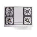 ILVE Professional Plus II 36-Inch 3.5 Cu. Ft. Dual Fuel Range with 6 Burners and Solid Door Oven in Stainless Steel (UP36FQMPSS)