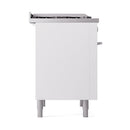ILVE Professional Plus II 36-Inch 3.5 Cu. Ft. Propane Gas Dual Fuel Range with 6 Burners and Solid Door in White (UP36FQMPWHLP)