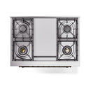 ILVE Nostalgie II 36 inch Propane Gas Range with 6 Sealed Burners, Griddle with Triple Glass Door in RAL with Burnished Trim