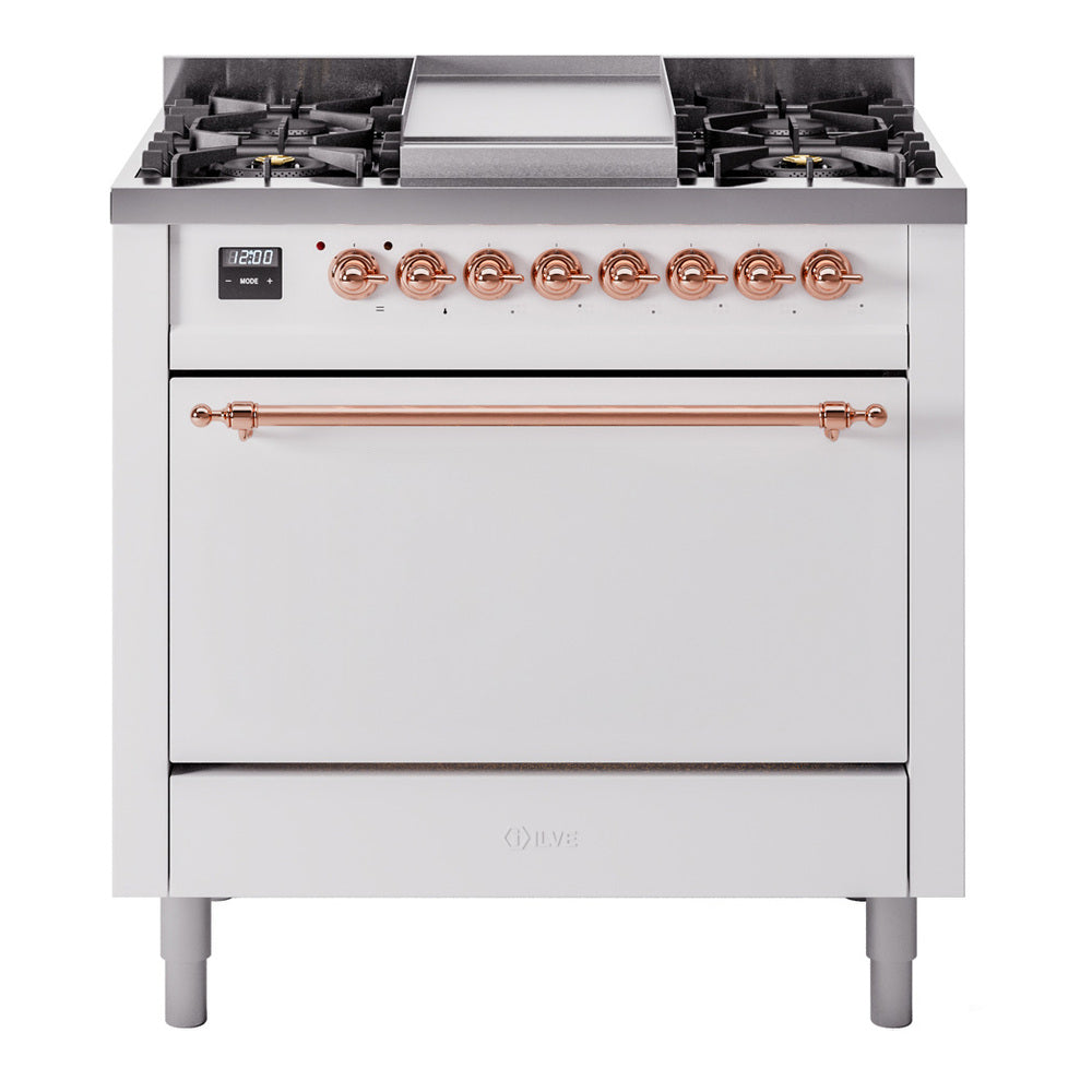 ILVE Nostalgie II 36-Inch 3.5 Cu. Ft. Dual Fuel Range with 6 Burners a