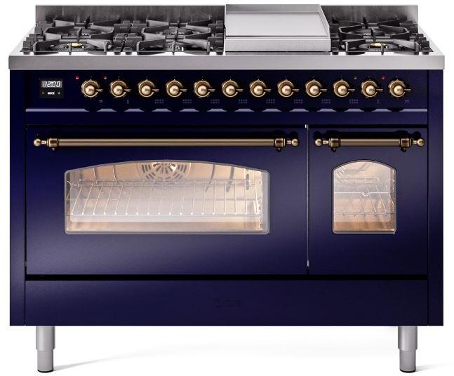 Nostalgia Ranges ILVE Nostalgie II 48-Inch Dual Fuel Freestanding Range with Removable