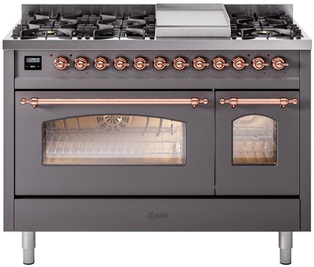 Nostalgia Ranges ILVE Nostalgie II 48-Inch Dual Fuel Freestanding Range with Removable