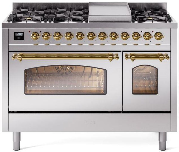 ILVE Nostalgie II 48-Inch Dual Fuel Freestanding Range with Removable