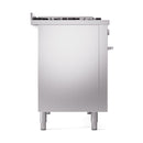 ILVE Professional Plus II 48-Inch 3.5 + 1.52 Cu. Ft. Dual Fuel Range with 8 Burners, Griddle and Solid Door Oven in Stainless Steel (UP48FQMPSS)