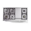 ILVE 48-Inch Nostalgie II Dual Fuel Range with 8 Burners, Griddle, and Solid Door Oven in Custom RAL with Chrome Trim (UP48FQNMPRAC)
