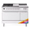 ILVE Professional Plus II 48-Inch 3.5 + 1.52 Cu. Ft. Propane Gas Dual Fuel Range with 5 Burners, Griddle, French Top and Solid Door in RAL (UP48FSQMPRALP)