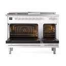 ILVE Professional Plus II 48-Inch 3.5 + 1.52 Cu. Ft. Propane Gas Dual Fuel Range with 5 Burners, Griddle, French Top and Solid Door in RAL (UP48FSQMPRALP)