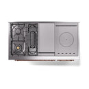 ILVE Nostalgie II 48 inch Propane Gas Range with 8 Sealed Burners, Griddle with Triple Glass Door in RAL with Copper Trim
