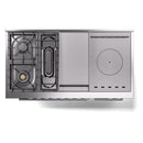 ILVE Professional Plus II 48-Inch 3.5 + 1.52 Cu. Ft. Propane Gas Dual Fuel Range with 5 Burners, Griddle, French Top and Triple Glass Door in RAL (UP48FSWMPRALP)