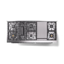ILVE 60-Inch Nostalgie II Dual Fuel Range with 9 Burners, Griddle and Triple Glass Door Oven in Emerald Green with Chrome Trim (UP60FNMPEGC)