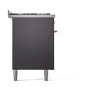 ILVE Professional Plus II 60-Inch 3.5 + 2.3 Cu. Ft. Dual Fuel Range with 9 Burners, Griddle and Solid Door Oven in Matte Graphite (UP60FQMPMG)