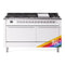 ILVE Professional Plus II 60-Inch 3.5 + 2.3 Cu. Ft. Propane Gas Dual Fuel Range with 9 Burners, Griddle and Solid Door in RAL (UP60FQMPRALP)