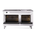 ILVE Professional Plus II 60-Inch 3.5 + 2.3 Cu. Ft. Dual Fuel Range with 9 Burners, Griddle and Solid Door Oven in RAL (UP60FQMPRA)