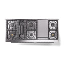 ILVE Professional Plus II 60-Inch 3.5 + 2.3 Cu. Ft. Propane Gas Dual Fuel Range with 9 Burners, Griddle and Solid Door in RAL (UP60FQMPRALP)