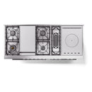ILVE Professional Plus II 60-Inch 3.5 + 1.52 Cu. Ft. Propane Gas Dual Fuel Range with 7 Burners, Griddle, French Top and Solid Door in Graphite Matte (UP60FSQMPMGLP)
