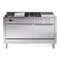 ILVE Professional Plus II 60-Inch 3.5 + 1.52 Cu. Ft. Dual Fuel Range with 7 Burners, Griddle, French Top and Solid Door Oven in Stainless Steel (UP60FSQMPSS)