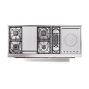ILVE Nostalgie II 60 inch Propane Gas Range with 10 Sealed Burners, Griddle with Triple Glass Door in Glossy Black with Copper Trim