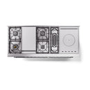 ILVE Nostalgie II 60 inch Propane Gas Range with 10 Sealed Burners, Griddle with Triple Glass Door in Emerald Green with Chrome Trim