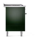 ILVE Nostalgie II 60 inch Propane Gas Range with 10 Sealed Burners, Griddle with Triple Glass Door in Emerald Green with Chrome Trim