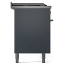 ILVE 60-Inch Professional Plus II Freestanding Dual Fuel Range with 7 Gas Burner and Removable Griddle in Blue Grey (UP60FSWMPBG)