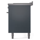 ILVE 60-Inch Professional Plus II Freestanding Dual Fuel Range with 7 Gas Burner and Removable Griddle in Blue Grey (UP60FSWMPBG)