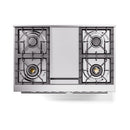 ILVE Professional Plus II 40-Inch 2.3 + 2.0 Cu. Ft. Propane Gas Dual Fuel Range with 6 Burners and Solid Door in Graphite Matte (UPD40FQMPMGLP)