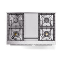 ILVE Professional Plus II 40-Inch 2.3 + 2.0 Cu. Ft. Propane Gas Dual Fuel Range with 6 Burners and Solid Door in White (UPD40FQMPWHLP)