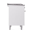 ILVE Professional Plus II 40-Inch 2.3 + 2.0 Cu. Ft. Propane Gas Dual Fuel Range with 6 Burners and Solid Door in White (UPD40FQMPWHLP)