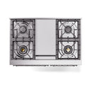 ILVE 40-Inch Nostalgie II Dual Fuel Range with 6 Burners, Griddle and Solid Door Oven in Emerald Green with Chrome Trim (UPD40FQNMPEGC)