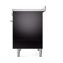 ILVE Professional Plus II 40-Inch 2.3 + 2.0 Cu. Ft. Induction Range with 6 Elements and Solid Door Oven in Glossy Black (UPDI406QMPBK)