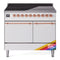 ILVE 40-Inch Nostalgie II Induction Range with Solid Door Oven in Custom RAL with Copper Trim (UPDI406QNMPRAP)