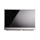 ILVE 40-Inch Nostalgie II Induction Range with Solid Door Oven in White with Bronze Trim (UPDI406QNMPWHB)