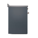 ILVE Nostalgie II 30-Inch Freestanding Electric Induction Range in Blue Grey with Copper Trim (UPI304NMPBGP)