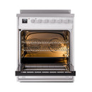 ILVE Professional Plus II 30-Inch 2.3 + 2.0 Cu. Ft. Induction Range with 6 Elements and Solid Door Oven in Custom RAL Color (UPI304QMPRA)