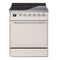 ILVE 30-Inch Nostalgie II Induction Range with Solid Door Oven in Antique White with Chrome Trim (UPI304QNMPAWC)