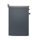 ILVE 30-Inch Nostalgie II Induction Range with Solid Door Oven in Blue Grey with Bronze Trim (UPI304QNMPBGB)