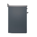 ILVE 30-Inch Nostalgie II Induction Range with Solid Door Oven in Blue Grey with Chrome Trim (UPI304QNMPBGC)