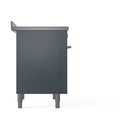 ILVE Professional Plus II 36-Inch 3.5 Cu. Ft. Induction Range with 6 Elements and Solid Door Oven in Blue Grey (UPI366QMPBG)