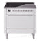 ILVE Professional Plus II 36-Inch 3.5 Cu. Ft. Induction Range with 6 Elements and Solid Door Oven in White (UPI366QMPWH)