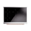 ILVE 36-Inch Nostalgie II Induction Range with Solid Door Oven in Midnight Blue with Copper Trim (UPI366QNMPMBP)