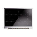 ILVE 36-Inch Nostalgie II Induction Range with Solid Door Oven in Stainless Steel with Bronze Trim (UPI366QNMPSSB)
